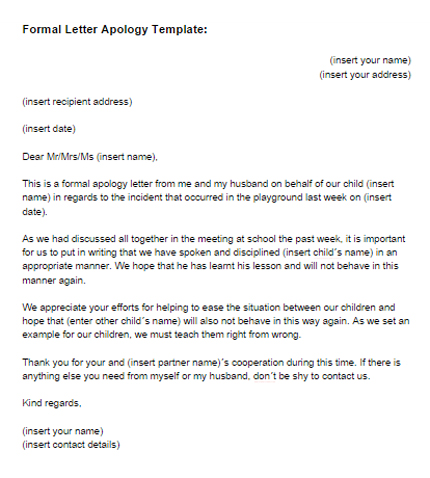 How to write a formal letter of apology