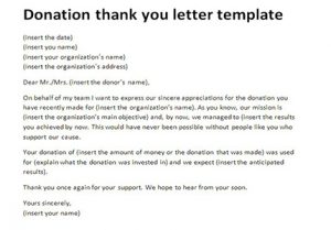 Donation thank you letter template | Just Letter Templates