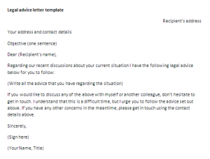 Sample Attorney Client Letter from justlettertemplates.com