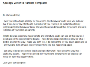 Apology Letter To Parents | Just Letter Templates