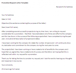 Sample Letter Of Promotion from justlettertemplates.com