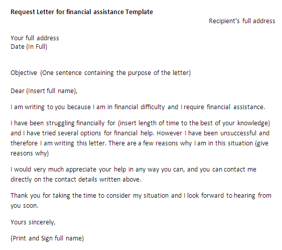 Letter Stating Financial Support Family Member from justlettertemplates.com